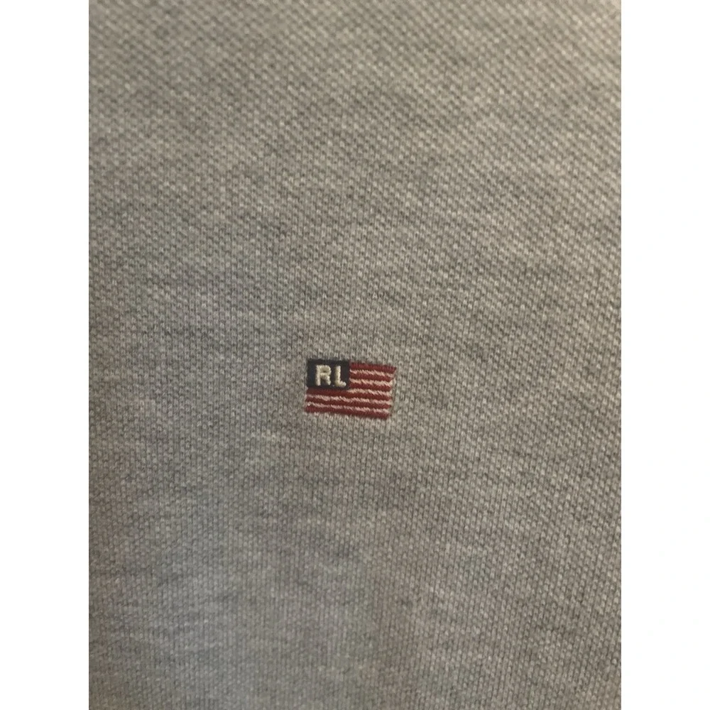 Ralph Lauren Polo Jeans‎ Company RL Flag Logo gray  polo XL  vintage